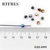 BTFBES 4mm Plating Bicone Austrian Crystals Beads 100psc Loose Beads Glass Ball Bracelet Necklace Jewelry Making Accessories DIY ► Photo 3/5