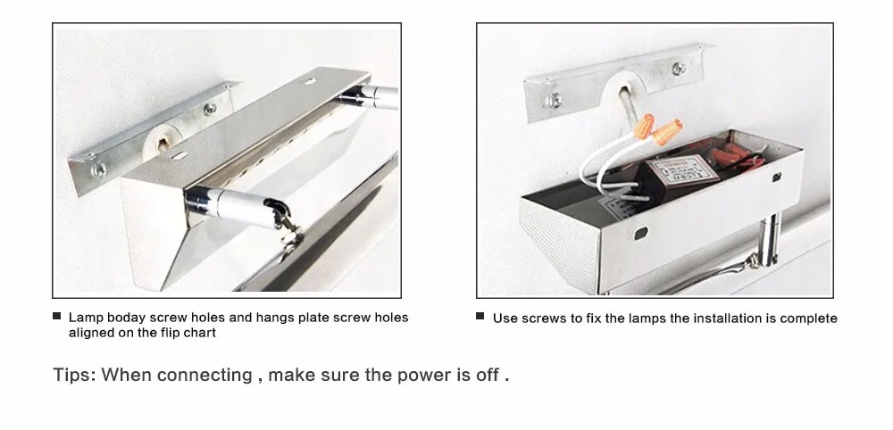 art deco wall lights LUCKYLED Wall Lamp Bathroom Led Mirror Light 7W 40cm 9W 55cm AC 220V 240V 110V Wall sconces Light With Switch Indoor Lighting plug in wall lamp