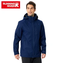 RUNNING RIVER Бренд Мужская Весенняя Осенняя Ветровка с Капюшоном с Мембраной Водонепроницаемая Спортивная Для Активного Отдыха# K8368
