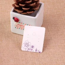 Бумажные карточки для демонстрации серег 200 шт/партия белый цвет без логотипа с украшениями бирки/карты из китайского Дизайна