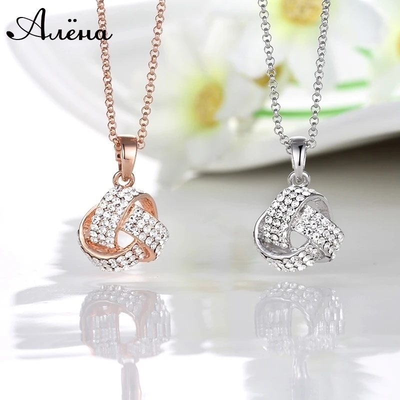 Womens 18K Gold Plated Gorgeous Austrian Crystal Necklace and Earrings Sets (2)
