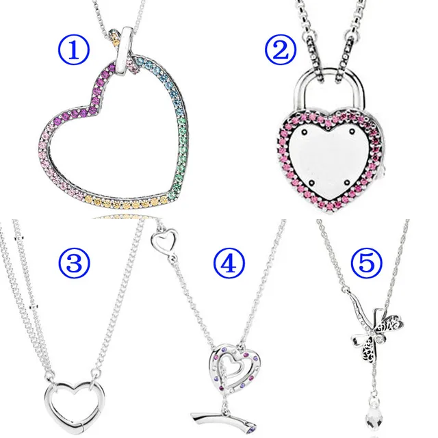 Pandora Rainbow Heart Necklace Top 