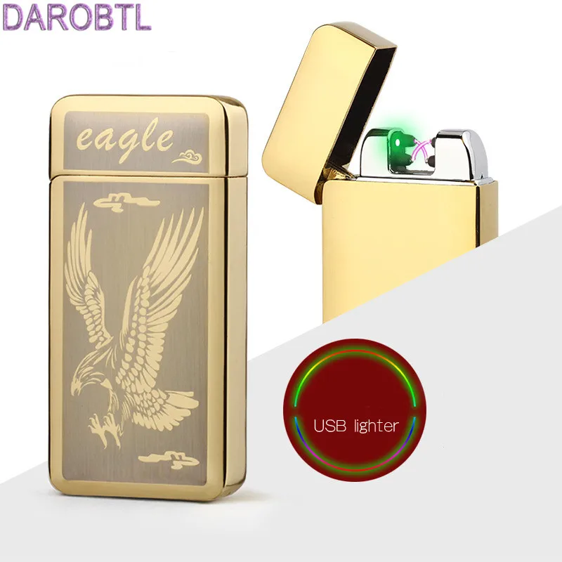 New Fashion Electronic Cigarette lighter USB charging Double arc pulse