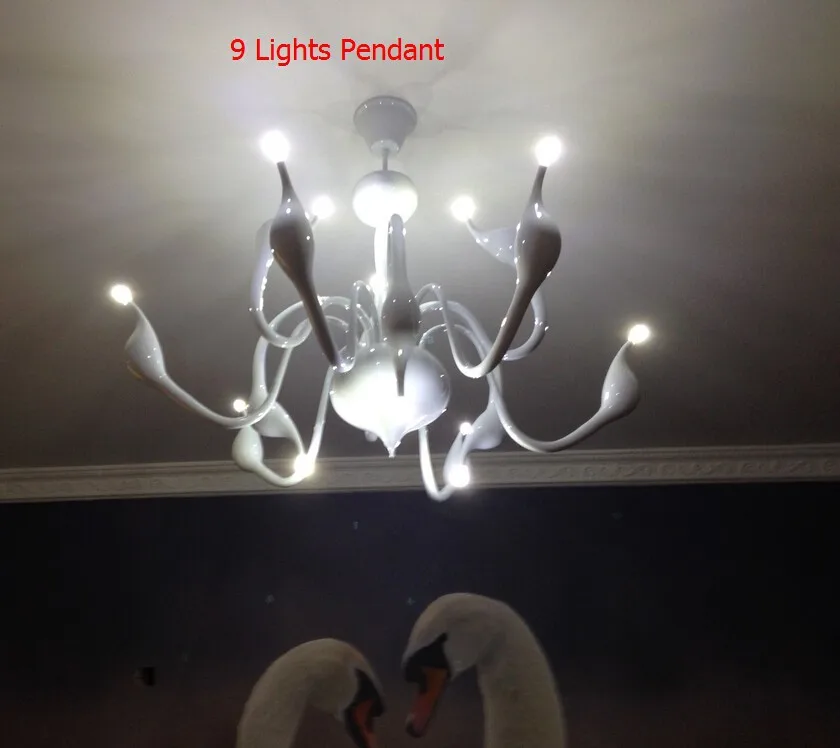 9 lights pendant light white