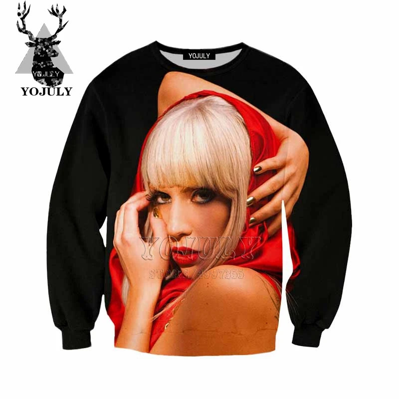 YOJULY Lady Gaga singe/Детский свитшот с 3D принтом Новая детская одежда для маленьких