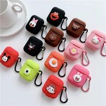Чехол для apple airpods с мультяшными животными Микки Хелло Китти, беспроводная bluetooth-гарнитура для airpods 1/2, мягкий силиконовый чехол для зарядки