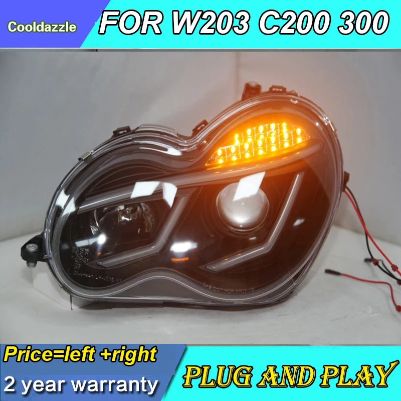 Для Mercedes Benz 2000 2007 года W203 C63 C200 C230 C280 C300 светодиодный фонарь ангельские глазки