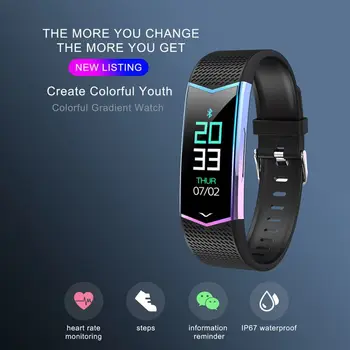 

Smart Bracelet Fitness Tracker Wristband Blood Pressure Heart Rate Monitor With Pedometer Sport Band for Men Women watch