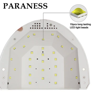 

Paraness for Nail All Gel Polish Manicure with Timer Button Sensor Nail Art Tools New Sun One 48W Led UV Lamp LED Nail Dryer