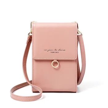 

Women's fashion shoulder bag simple solid color long mobile phone bag Messenger bag mini handbag