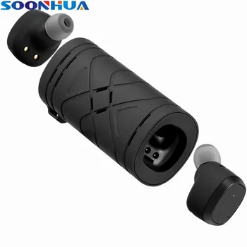 

SOONHUA Fashionable Wireless Bluetooth Earphones Supports Handsfree Call Music Sports Headsets Stereo Earbuds With Charging Case