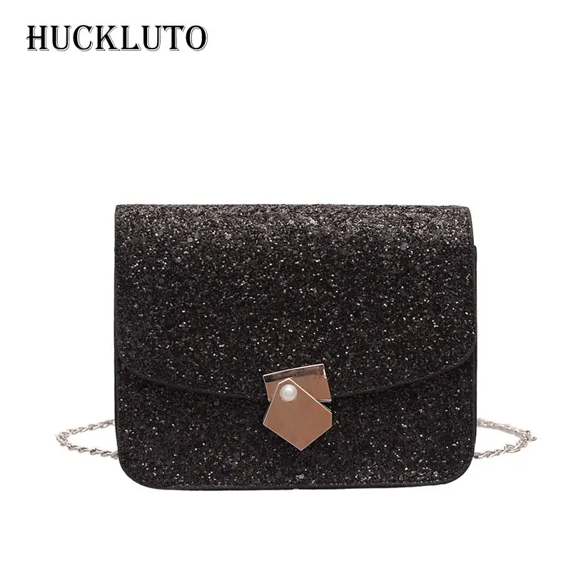 Женская кожаная сумка через плечо HuckLuto розовая или зеленая мини на с цепочкой и