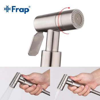 

Frap Stainless Steel Handheld Bidet Spray Shower Toilet Shattaf Sprayer Douche Bidet Faucet Brushed Y50004/5/6/7