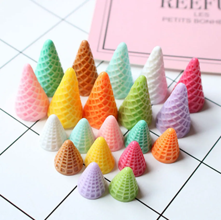

100pcs/lot candy color resin ice cream crafts case for phone decorates DIY accessories