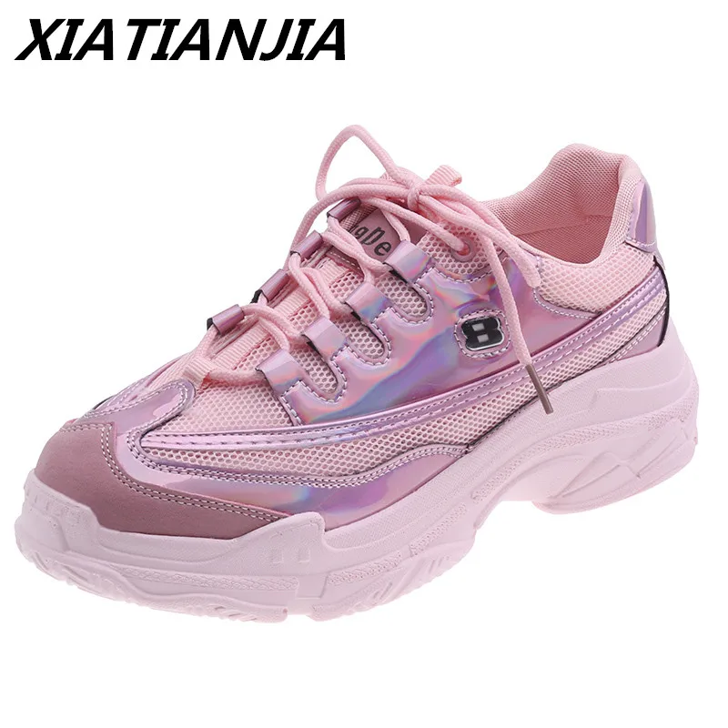 

2019 Summer The Same Paragraph Mesh Women's Casual Shoes Woman Sneakers On The Platform Chaussures Femme Zapatos Mujer