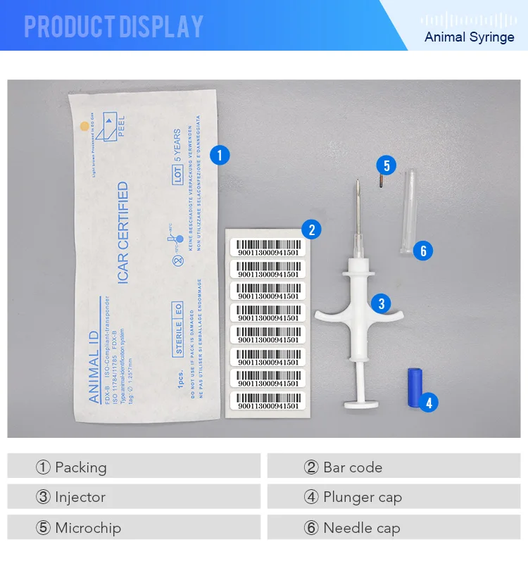 20 штук Малый 134,2 кГц животного микрочип метки 1,25*7 мм собака кошка рыбных ID микрочипы комплект Икар ISO FDX-B Стандартный шприц с микрочипом