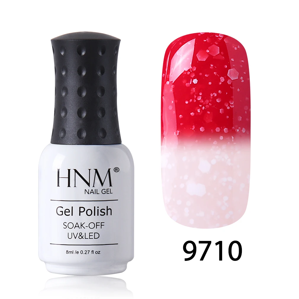 HNM 8 мл Снежинка Thremal УФ-гель для ногтей Полупостоянный светодиодный лак для ногтей Впитывается от изменения цвета Гибридный лак Эмаль - Цвет: 9710