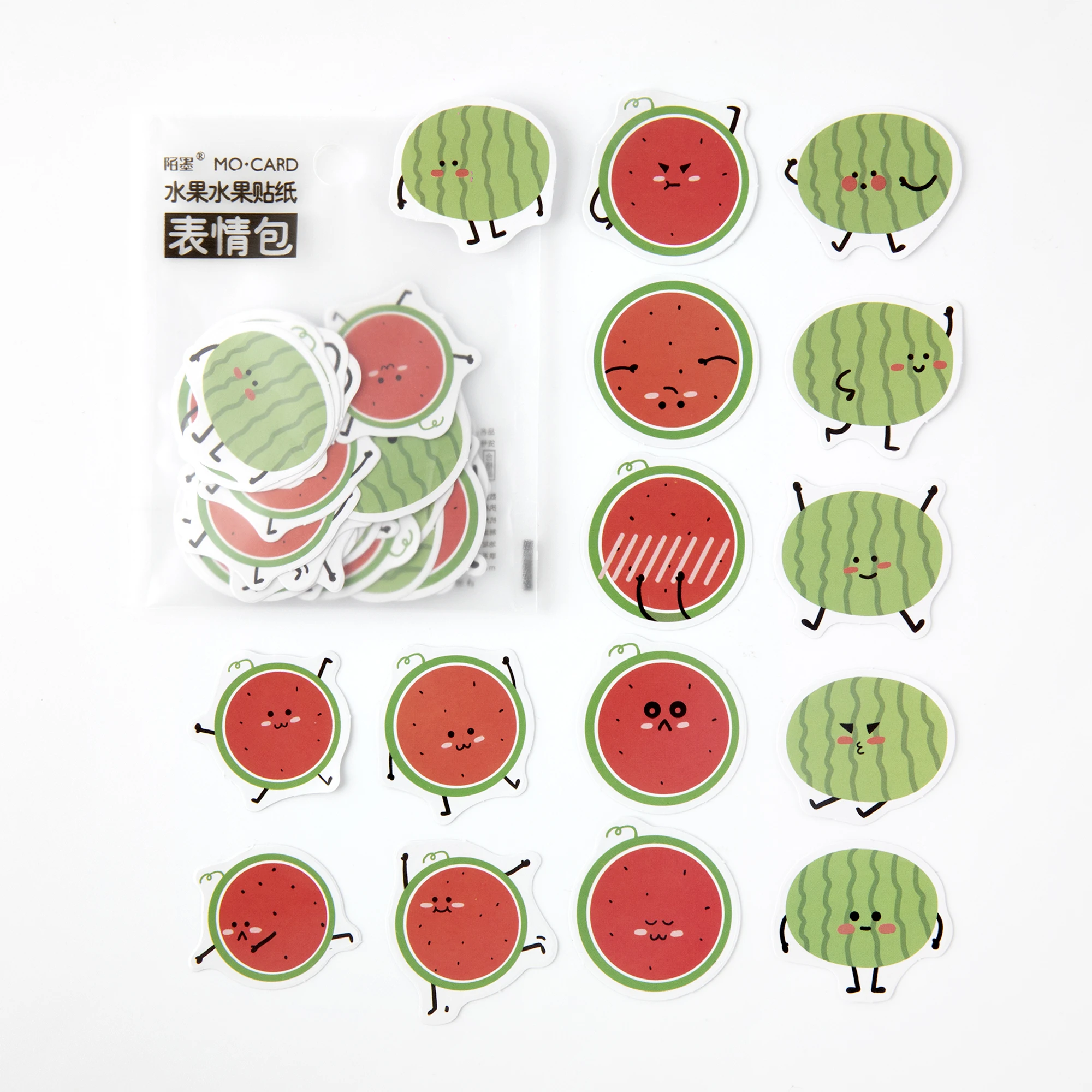 

Summer Fruit Watermelon Peach Expression Paper Sticker Decoration DIY Ablum Diary Scrapbooking Label Sticker Cute Stationery