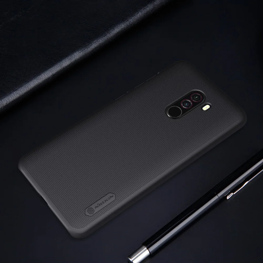 Funda For Pocophone f1 Xiaomi case Cover Coupe Carcasa For Xiaomi Frosted Shield Hard Cases Right Size Gift Protection Film (11)