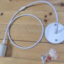 E26 E27 люстра силиконовые основание светильника белого цвета подвесной светильник лампы Держатели/110 В 220 В, длина кабеля 1.5 м