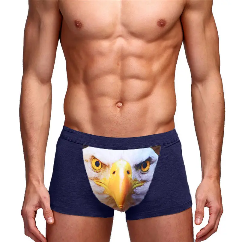 Sexy 3D Print Trunks Underwear Panties Men Underwear Cotton Soft Breathable Pouch Boxer Underpants Underwear #2d27 (13)