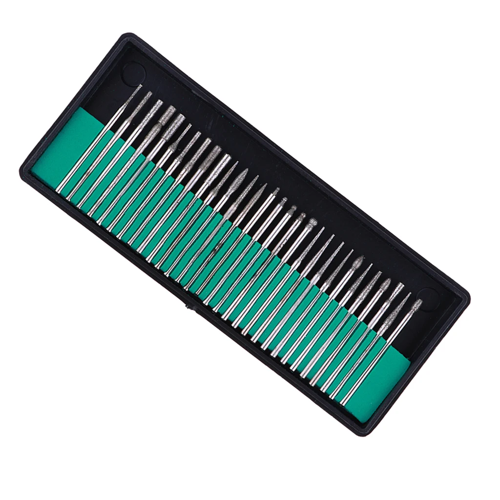30pcs Emery Electroplating Grinding Head Grinding Needle Sets for Carved / Abrasive Gundam Model Tools