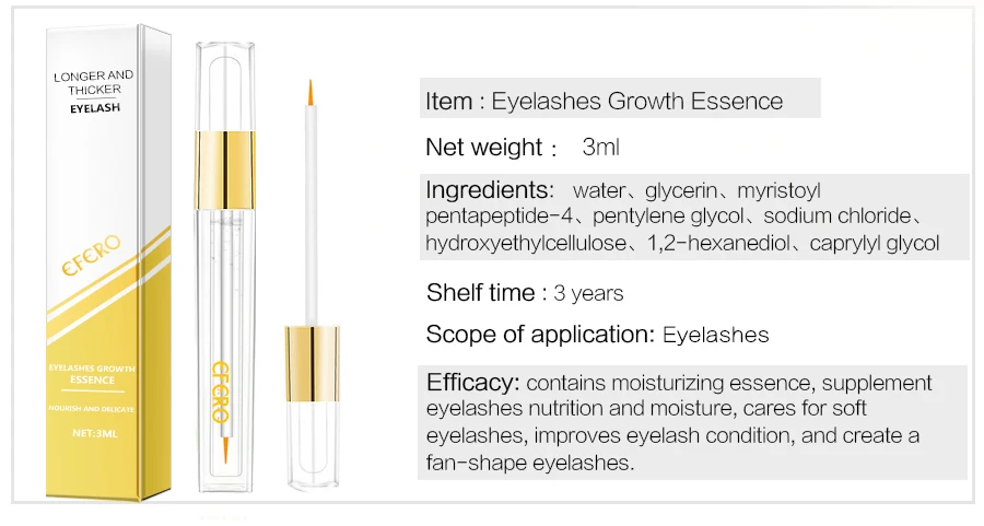 1PCS Eyelash Growth Serum Essence Natural Powerful Eyelashes Enhancer Lift Curling Longer Thicker Eyelash Women Eye Lash Grow