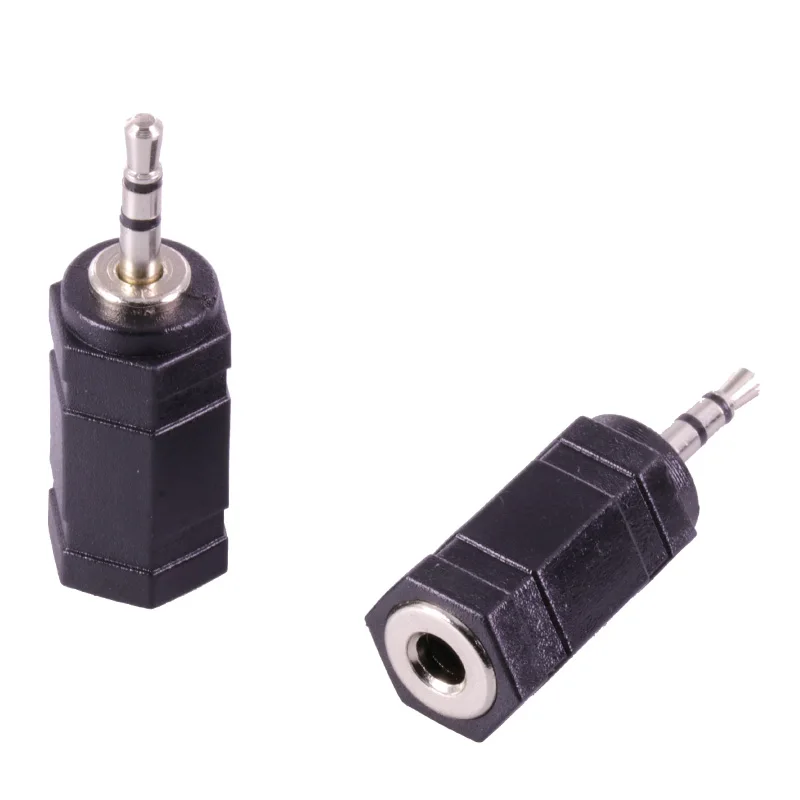 100pcs lot 3 Poles Stereo 2 5mm Male Plug to 3 5mm Stereo Female Jack Socket 2 5 to 3 5 Audio Connector Headphone Wire Connector