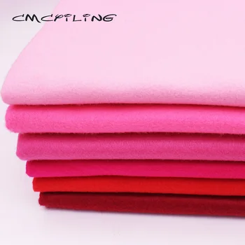 

CMCYILING Red Soft Felt Fabric For Needlework DIY Sewing Dolls Crafts Polyester Cloth 45CM*110CM