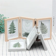 Креативная Бытовая деревянная фоторамка с тремя поплавками, стеклянные фоторамки, настольные поделки, украшение для дома, подарки на день рождения