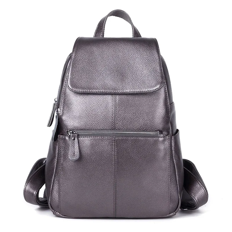 trendy sling bags 2022 HOT 100% Soft Genuine Cow Leather Cowhide Women's Female Top Layer Nature Cow Skin Girl School Book Shopping Bags Knapsack most stylish backpacks Stylish Backpacks