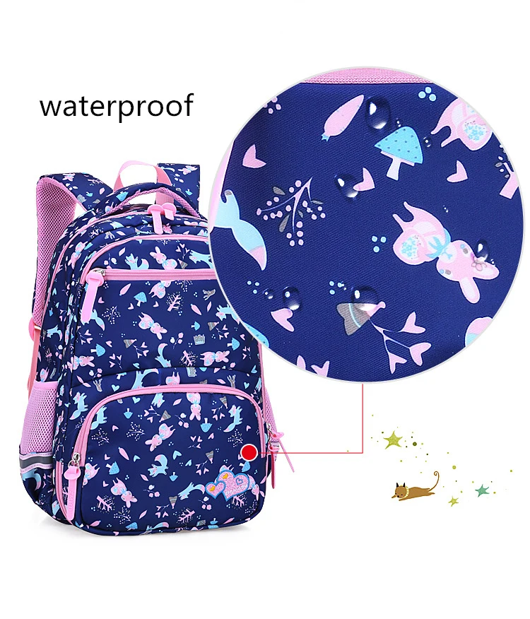 Школьные сумки с цветочным принтом для девочек 1-6 классов, Детские ортопедические школьные рюкзаки, mochila infantil