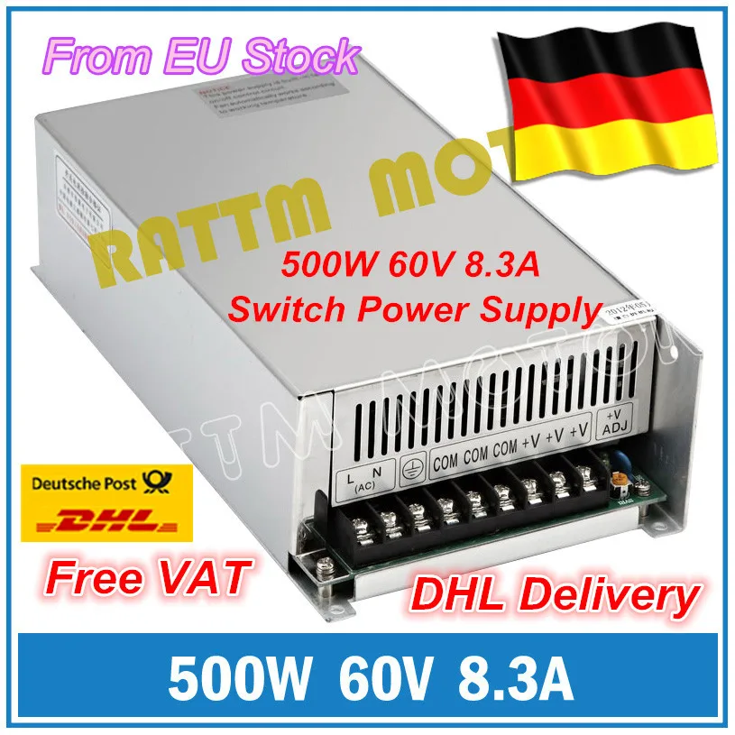 

500W 60V Switch Power supply! DC power CNC Router Single Output Foaming Mill Cut Laser Engraver Plasma 8.3A