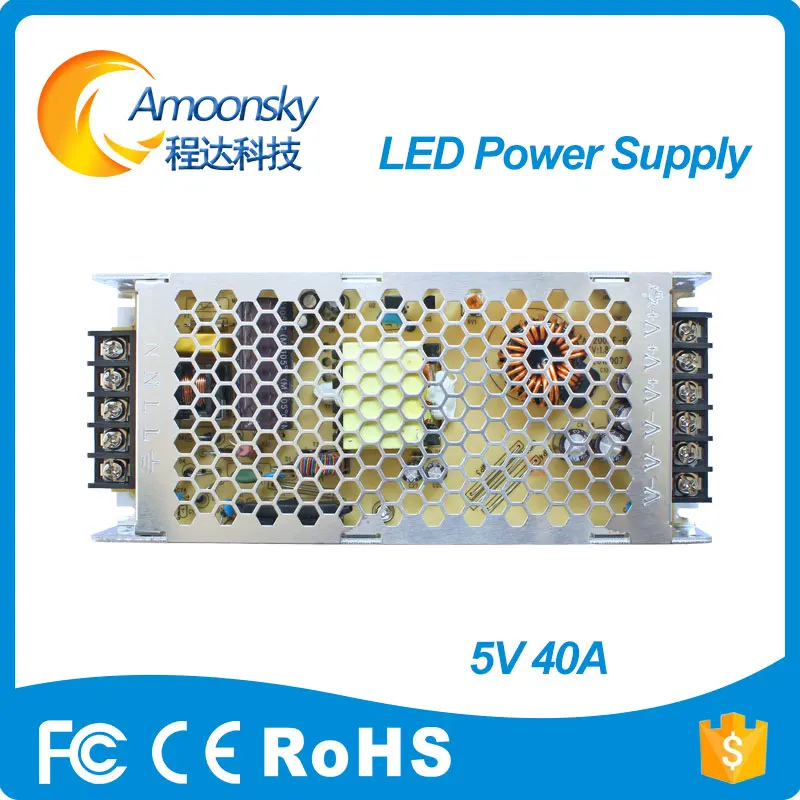 Alimentatore Display Led Chuanglian 5V 40A 200-240V Driver Per Pannelli Modulo Led P5 P10