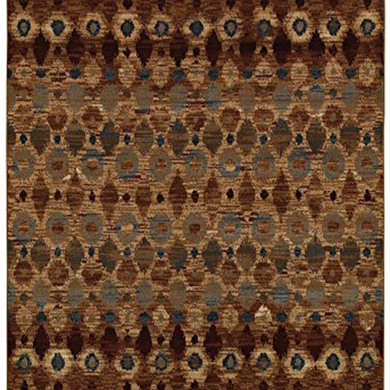 Rizzy Home BV3966 Bellevue Power-Loomed Area Rug, 3' 3 by 5' 3, Brown