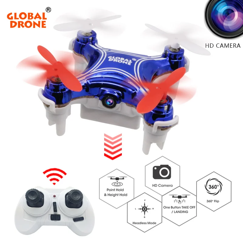 

Global Drone GW009C-1 RC Dron Altitude Hold 2.4G 4CH 6Axis Quadrocopter Mini Drone with Camera Remote Control Toys for Boys