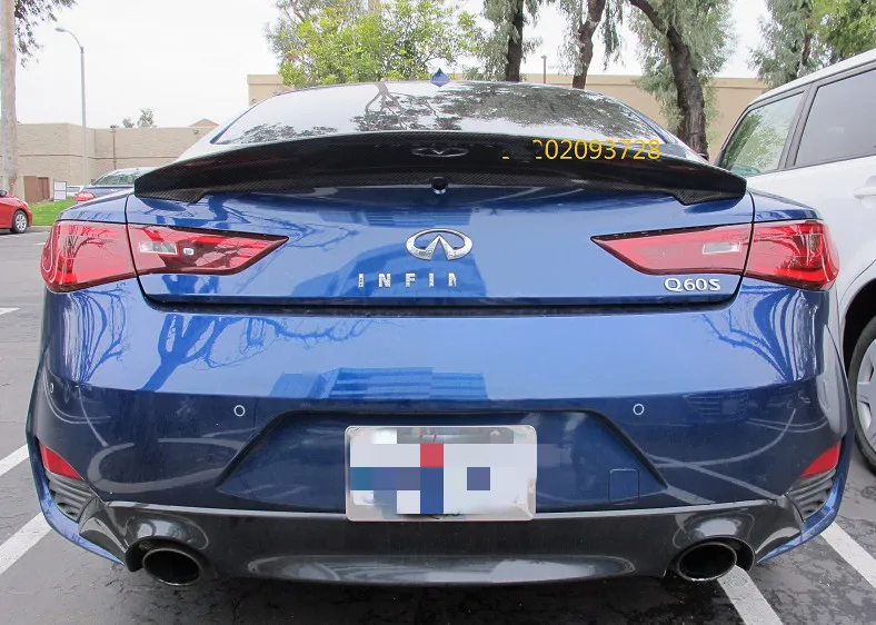 Дизайн для Infiniti Q60 Q60S спойлер Высокое качество углеродного волокна Материал Задний спойлер, крыло, багажник- год