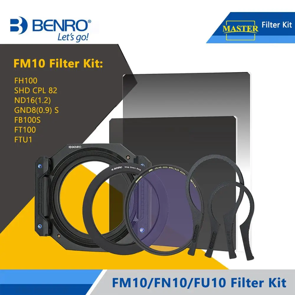 Benro FM10 FN10 FU10 100mm Square Filter Kits ND/GND/CPL Filters Holder