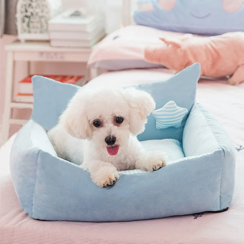 

Comfortable Dog Sofa Cat Nest Removable Pet Bed Easy To Clean Dog House Kennel Princess Pet Sleepping Cushion Puppy Teddy Basket