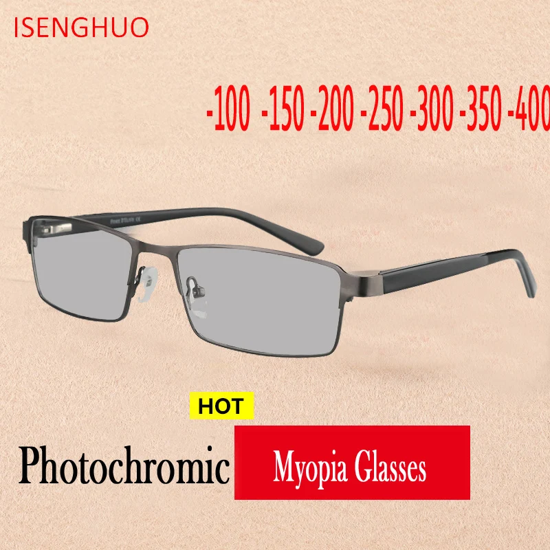 

Optics Myopia Sunglasses Photochromic Finished Men Women Myopia Eyeglasses Frame with color lens Sun glasses Myopia Eyewear
