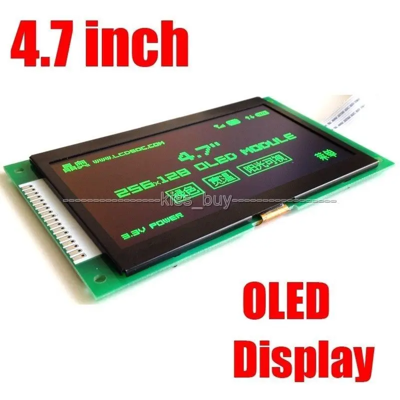 OLED ЖК экран 4 7 дюйма светодиодный дисплей 256X128 SPI/ 8 бит 3 В для уровня IO 51 STM32 ssd1322