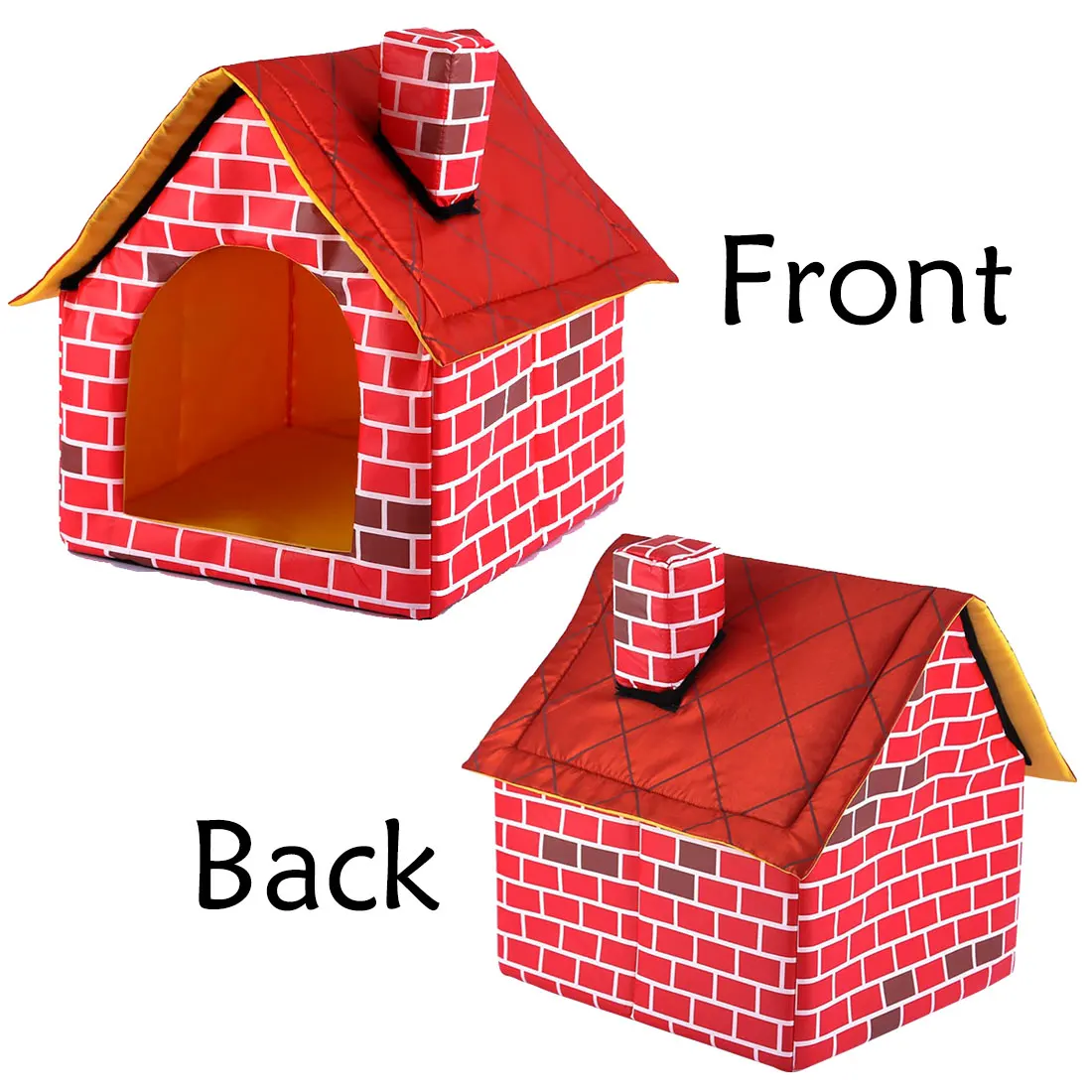 Красный кирпичный домик для собак, питомник, переносная кровать для собак, кошек, домик для маленьких и средних собак, домашняя кровать для домашних животных, продукт