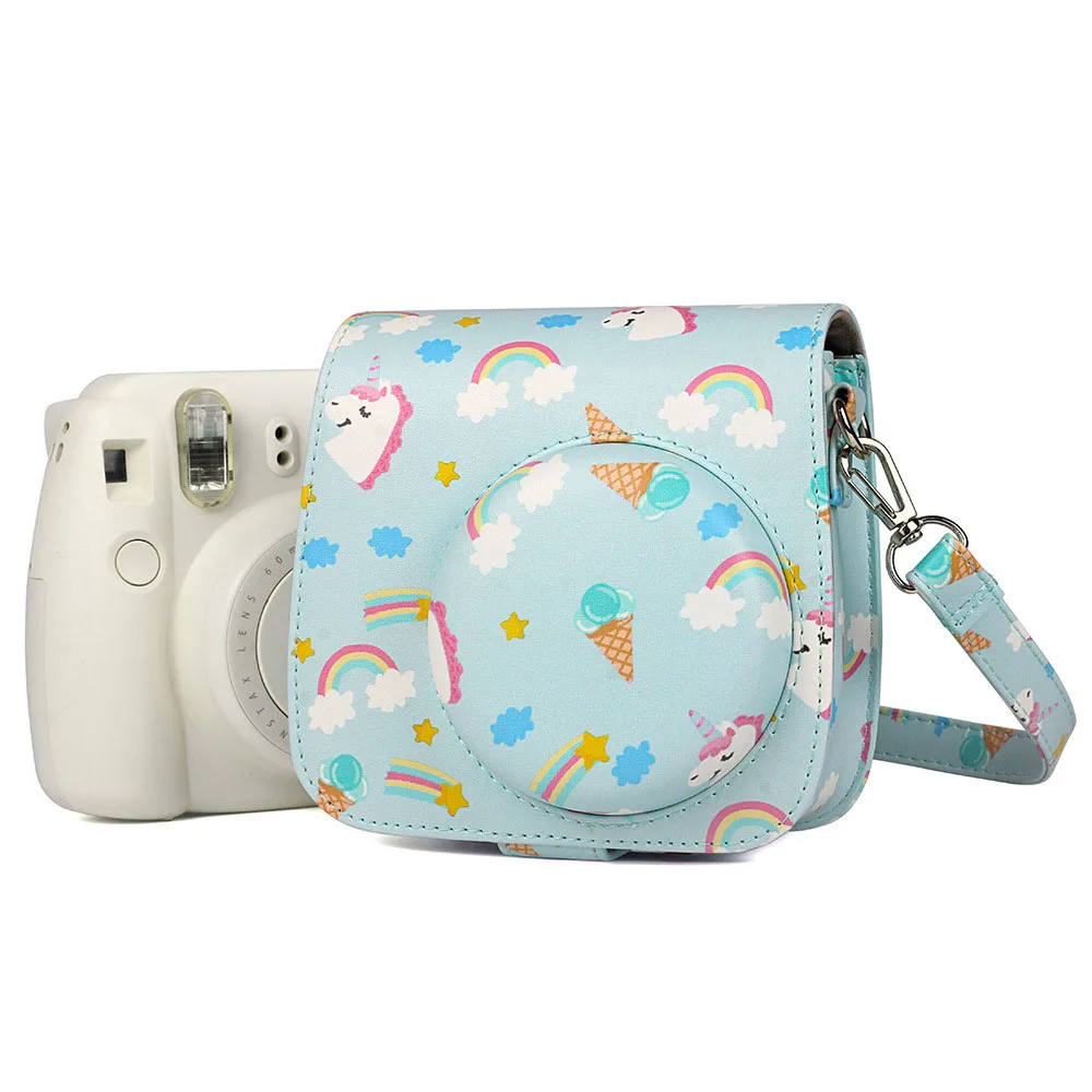Пленка FUJIFILM Mini8/8 +/9 Rainbow INS из искусственной кожи сумка для камеры Instax Unicorn защитный