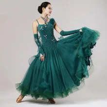 orange ballroom dance dress fringe latin ballroom dress tango waltz dress Foxtrot standard dresses for ballroom dancing green