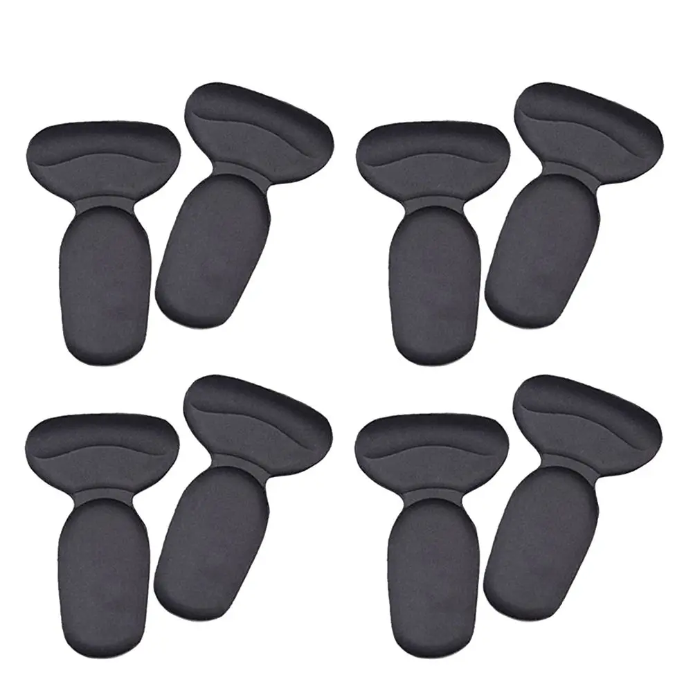 

4 Pairs Heel Grips Extra Strong Heel Stickers Inserts Insoles Pads Shields Foot Care Protector Black