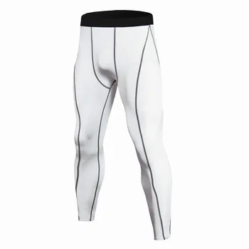 

New Mens Compression Pants Running Men Sports Skinny Leggings Crossfit Base Layer Trousers Gym Jogging Fluorescent green Pants