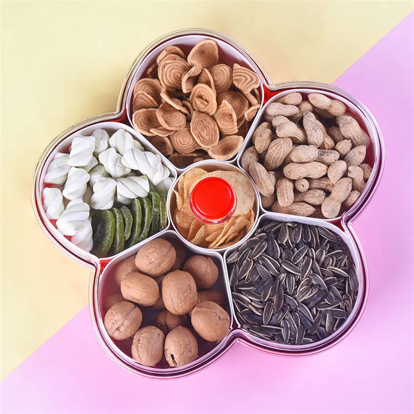 

New Flower Design Storage Box Snack Candy Box Jewelry Organizer Cosmetic Solid Fruit Storage Box Box Plastic Tray