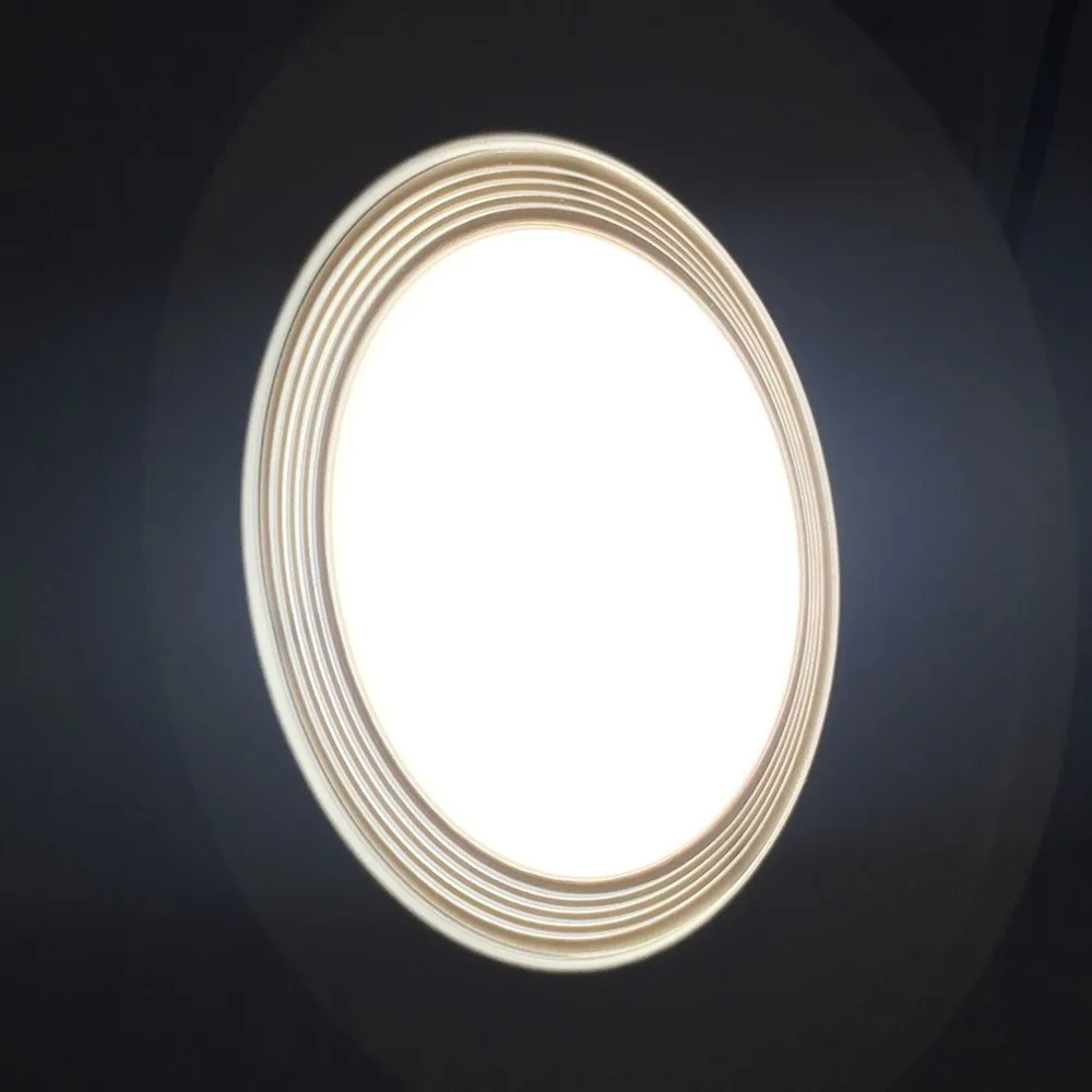 

12pcs 6 Inch Adjustable Bright DownLight 15W LED Recessed Trim Dimmable Retrofit Can Light Round Panel Light Lamp