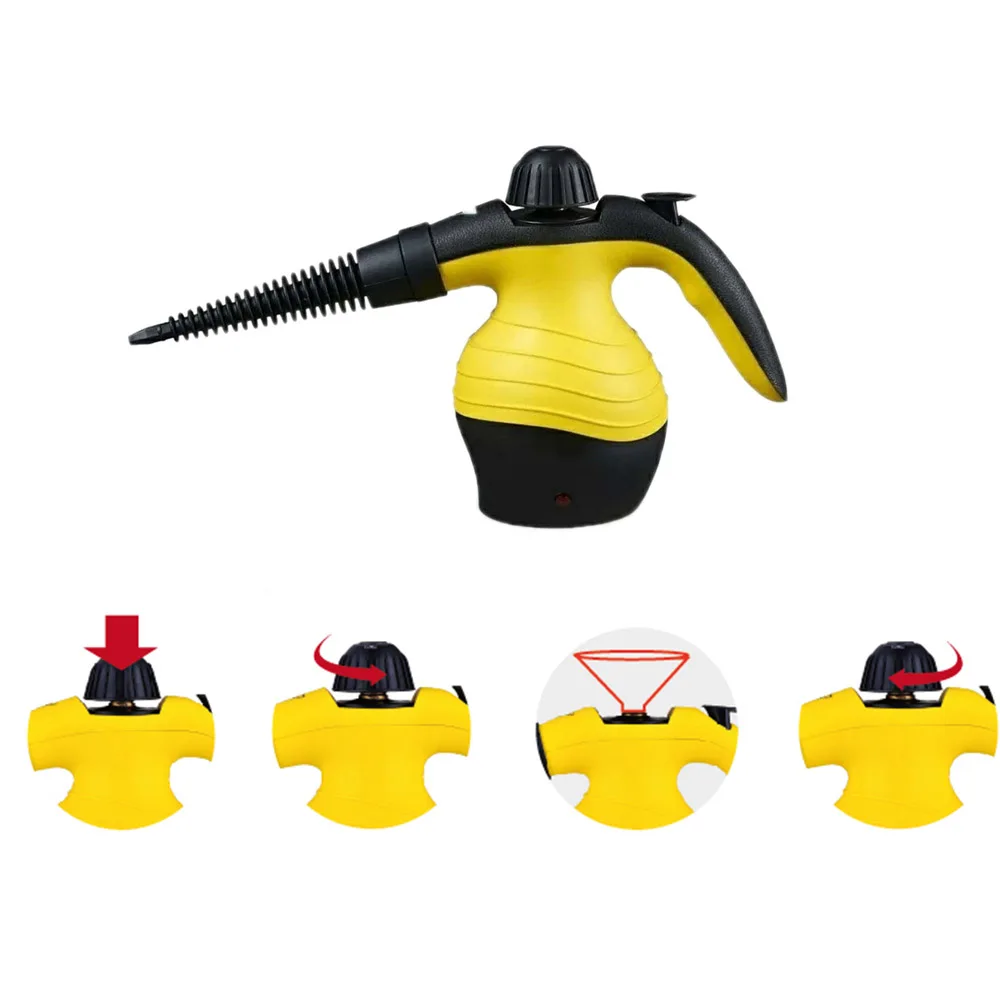 

Electric Steam Cleaner Portable Handheld Steamer Household Home Office Room Cleaning Appliances Attachments Kitchen Brush Tool