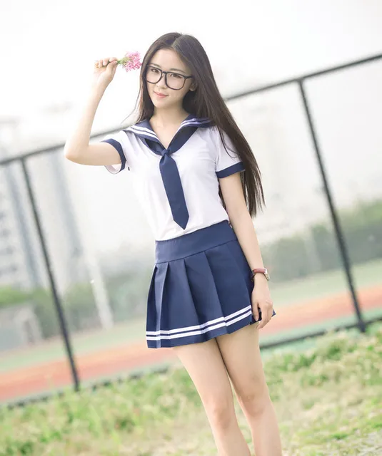 Japan Korean School Uniforms Student Uniforms Sets and Tie Lovely Girls